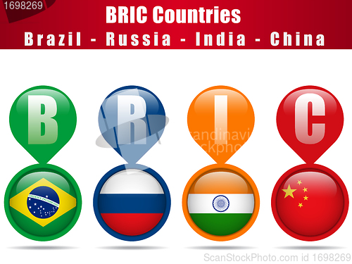 Image of BRIC Countries Buttons