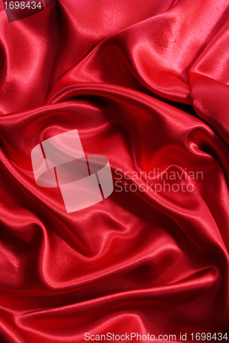 Image of Smooth elegant red silk can use as background Smooth elegant red