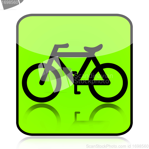 Image of Green Bicycle Sign