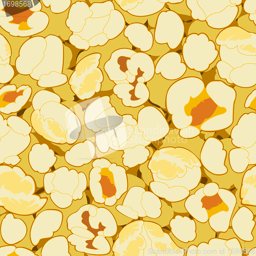 Image of popcorn vector seamless pattern