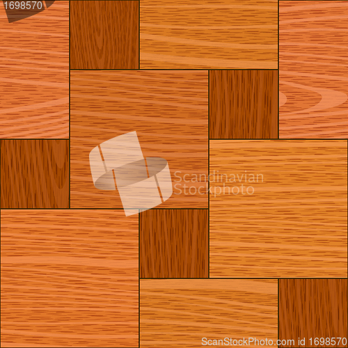 Image of seamless light oak square parquet panel texture