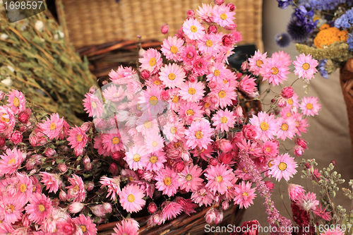 Image of bouquet of dried flowers of all colors