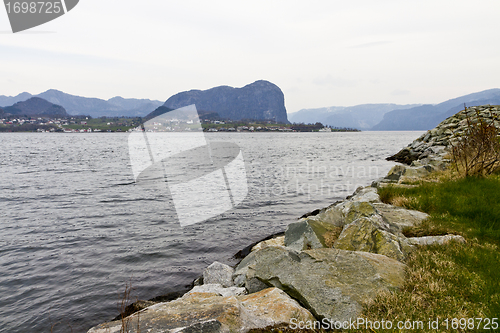 Image of stony coast in norway