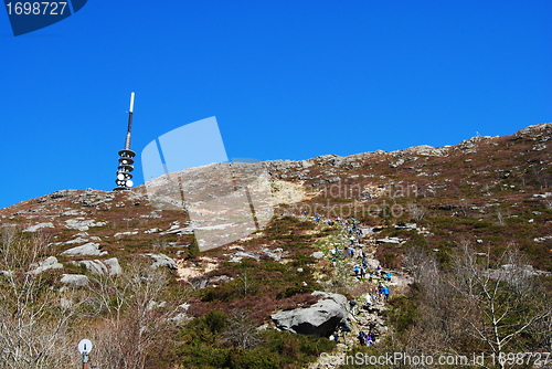 Image of to the top of Ulriken Bergen