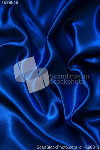 Image of Smooth elegant blue silk 