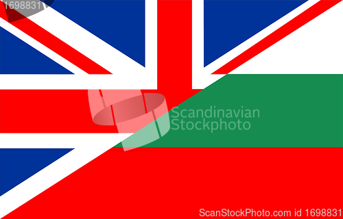 Image of uk bulgaria flag