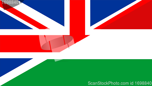 Image of uk hungary flag