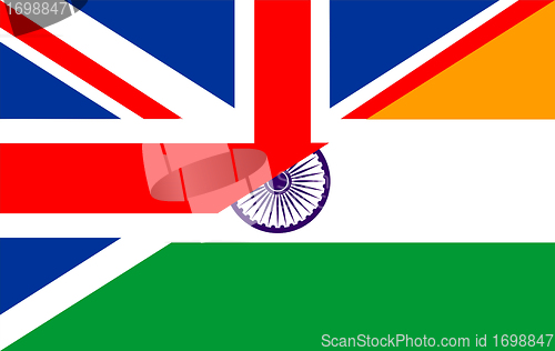 Image of uk india flag