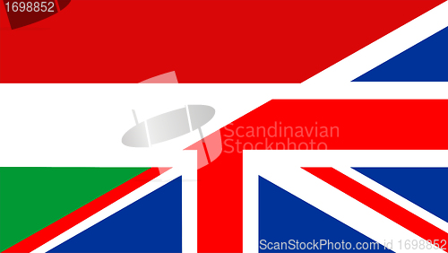 Image of uk hungary flag