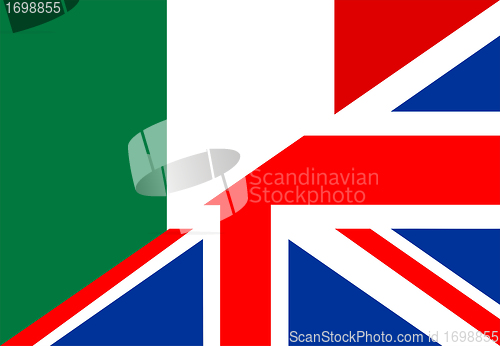 Image of uk italy flag