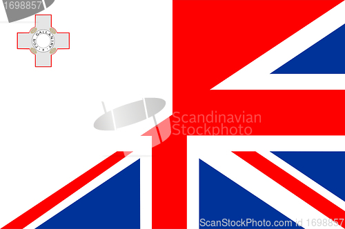 Image of uk malta flag
