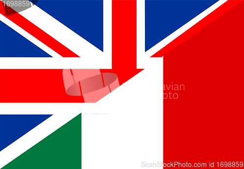 Image of uk italy flag