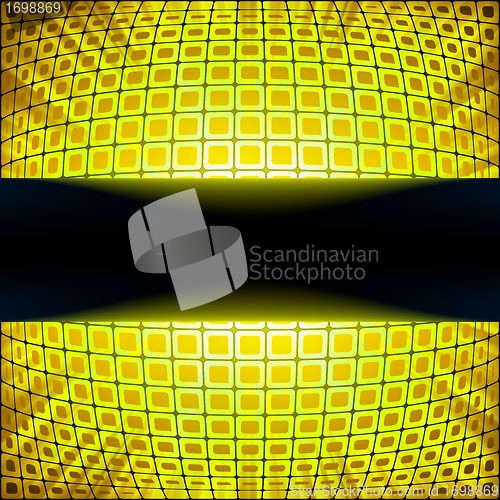 Image of Squares with green yellow flare burst. EPS 8