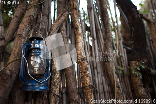 Image of Lantern in African village