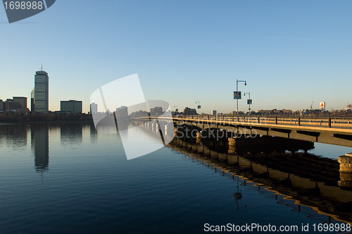 Image of Charles River Bridge at Dawn