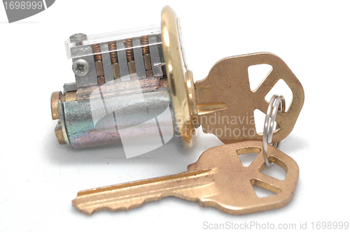 Image of Cutaway lock with wrong key