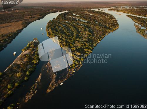 Image of Zambezi river from the air