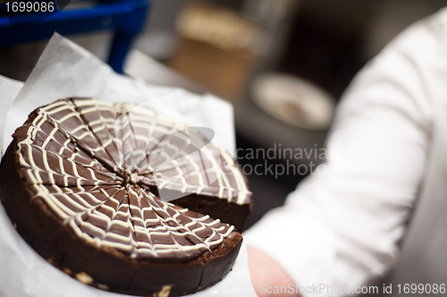 Image of Holding cake