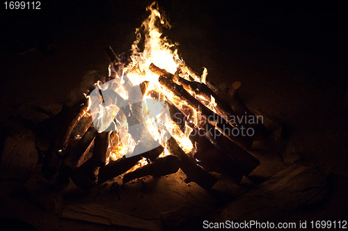Image of Roaring camp fire