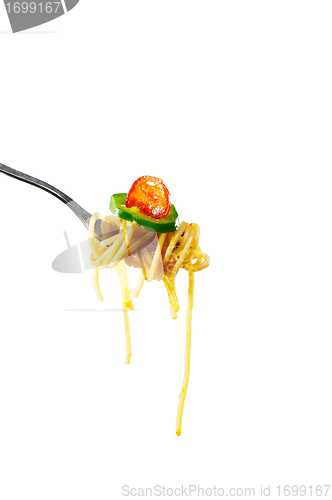 Image of spicy italian pasta tomato and chili peppers sauce