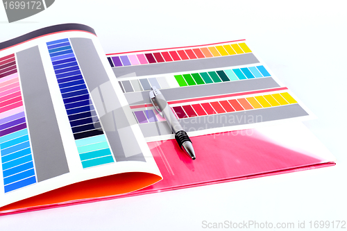 Image of Color card and pen.