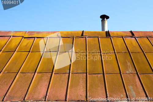 Image of Roof with old metal tile