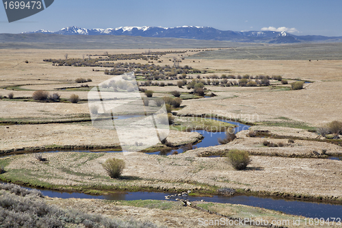 Image of river meanders in North Park, Colorado