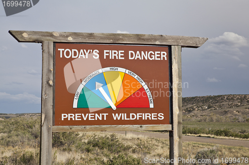 Image of fire danger roadside sign in Colorado
