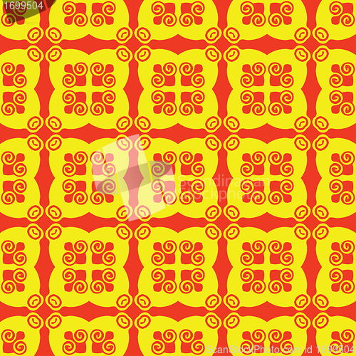 Image of Seamless red and yellow pattern