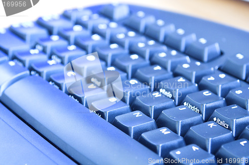 Image of blue keyboard