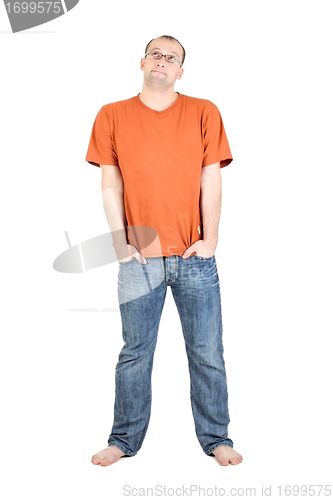 Image of Young man isolated on the white