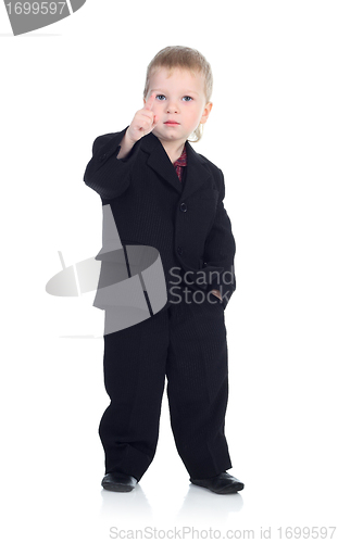Image of Little businessman isolated on the white