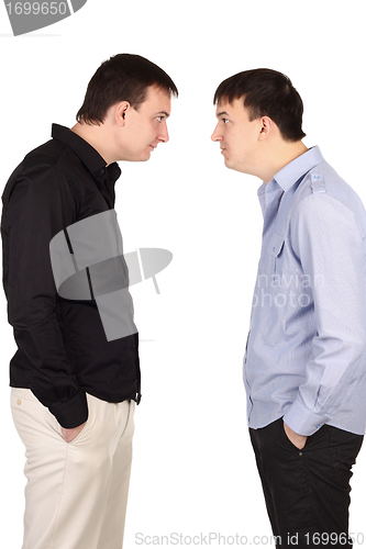 Image of Two guys looking at each other