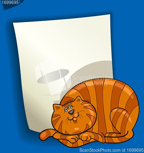 Image of cartoon design with fat red cat