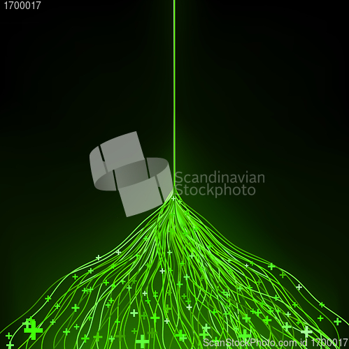 Image of Abstract Green composition lines. EPS 8