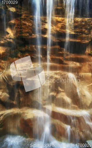 Image of waterfall over rocks