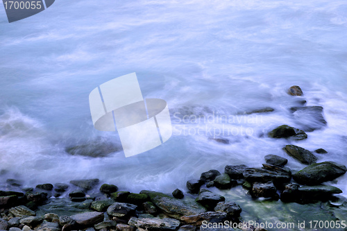 Image of ocean waves shoreline