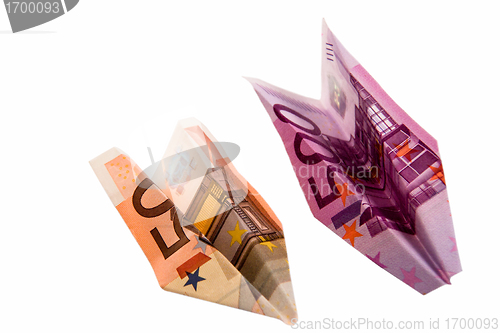 Image of  Paper planes from money