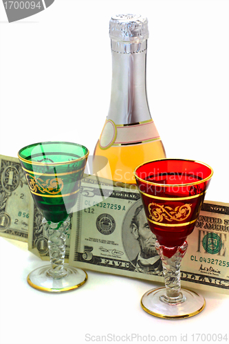 Image of  Money is spent for wine