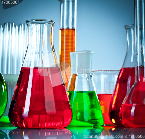 Image of test tubes with colorful liquids