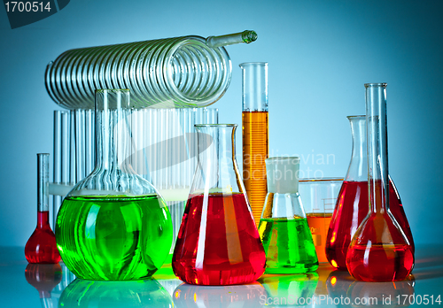 Image of test tubes with colorful liquids