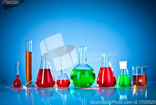 Image of test tubes with colorful liquids