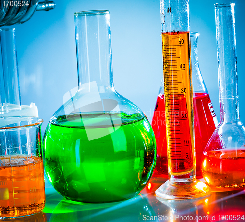 Image of test tubes with colorful liquids