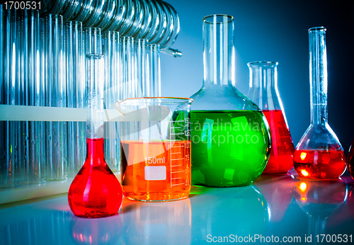 Image of test tubes with colorful liquids