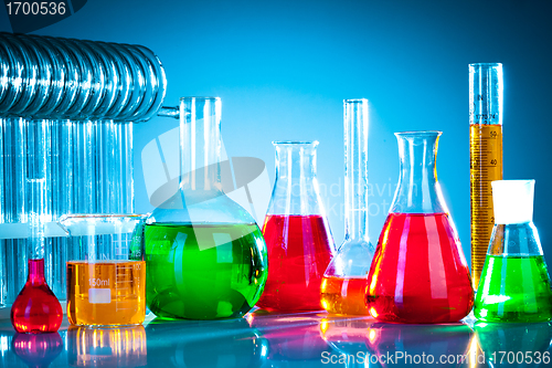 Image of test tubes with colorful liquids