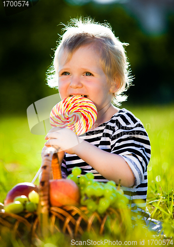 Image of little boy with a sweet