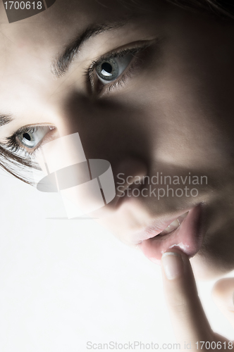 Image of Close up of beautiful female model face