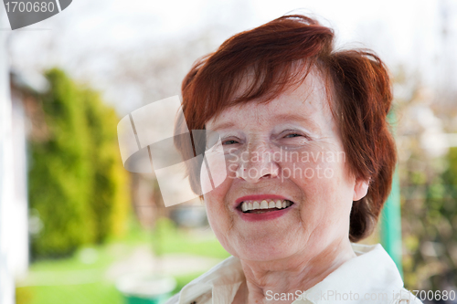 Image of Senior woman smiling