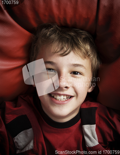 Image of Portrait of happy young boy