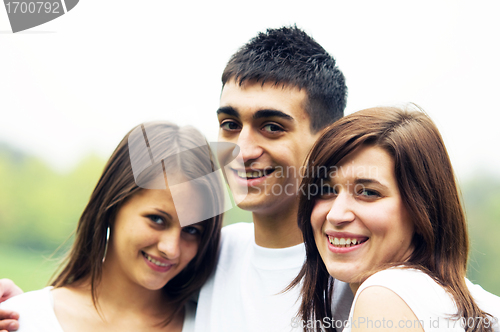Image of Young happy friends